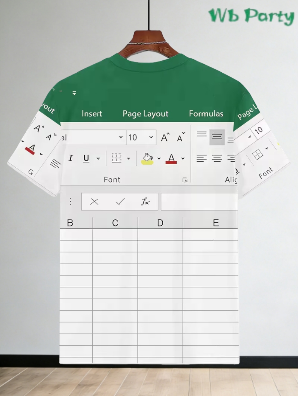 3D Printing Online Service - عادية Excel التي شيرت للرجال ثلاثية