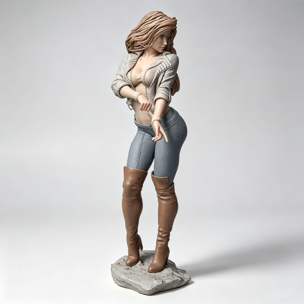 3D Printing Nyc - شخصية أنثوية واقعية وعصرية بمقياس 1/24،