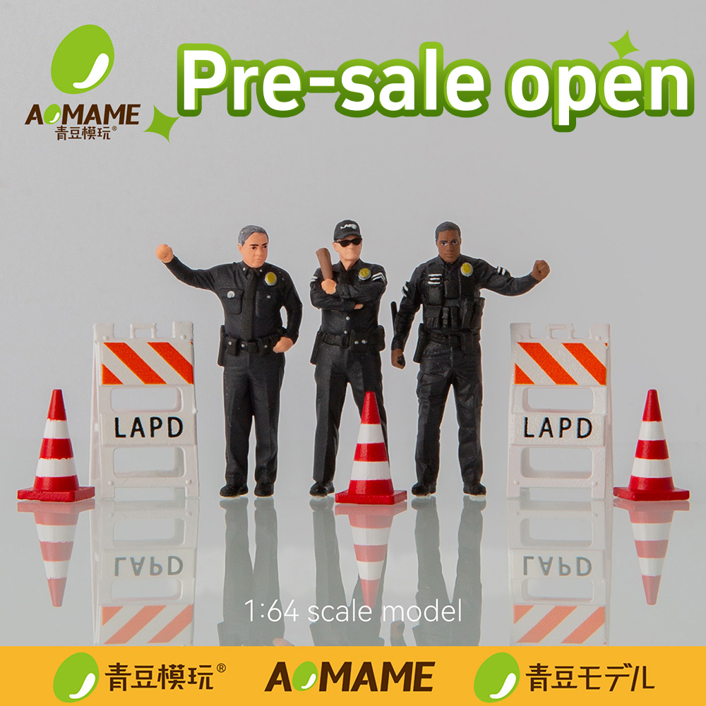 3D Printing Diecast Cars - مجموعة تماثيل شرطة LAPD مقياس 1/64