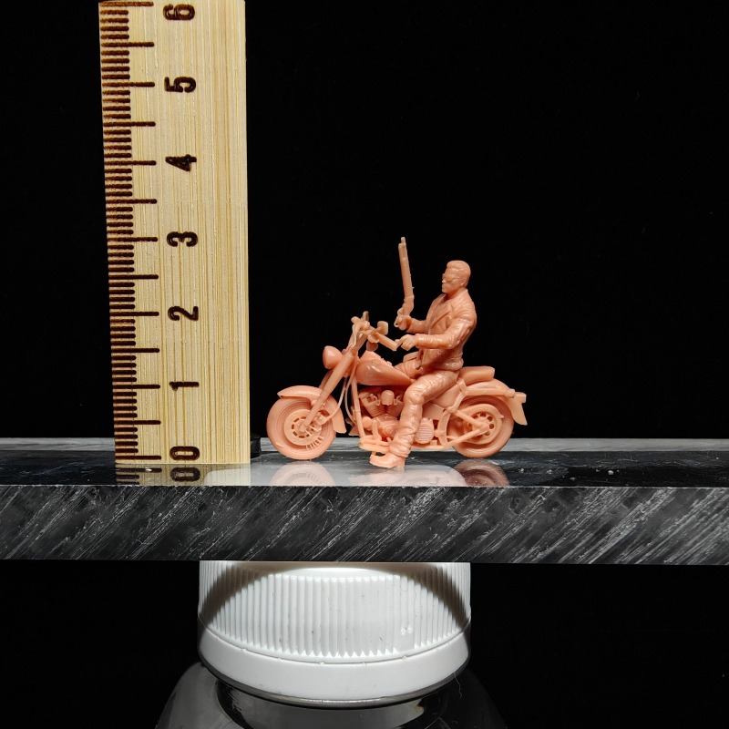 3D Printing Diecast Cars - نموذج رجل دراجة نارية مصغر بمقياس