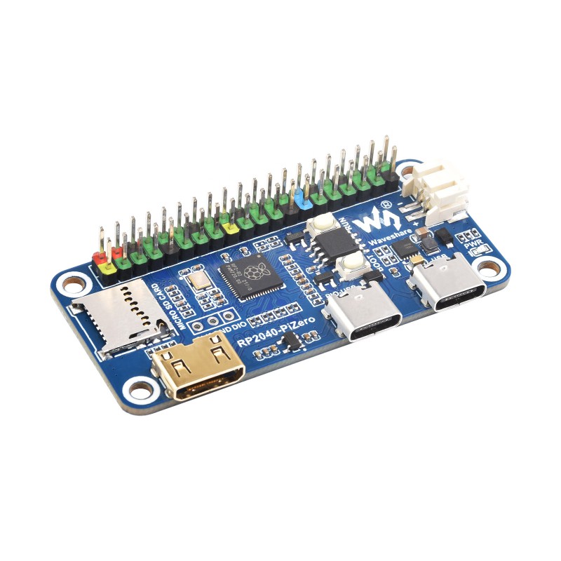 Raspberry Pi 3D Print - لوحة تطوير Waveshare RP2040-PiZero، تعتمد على
