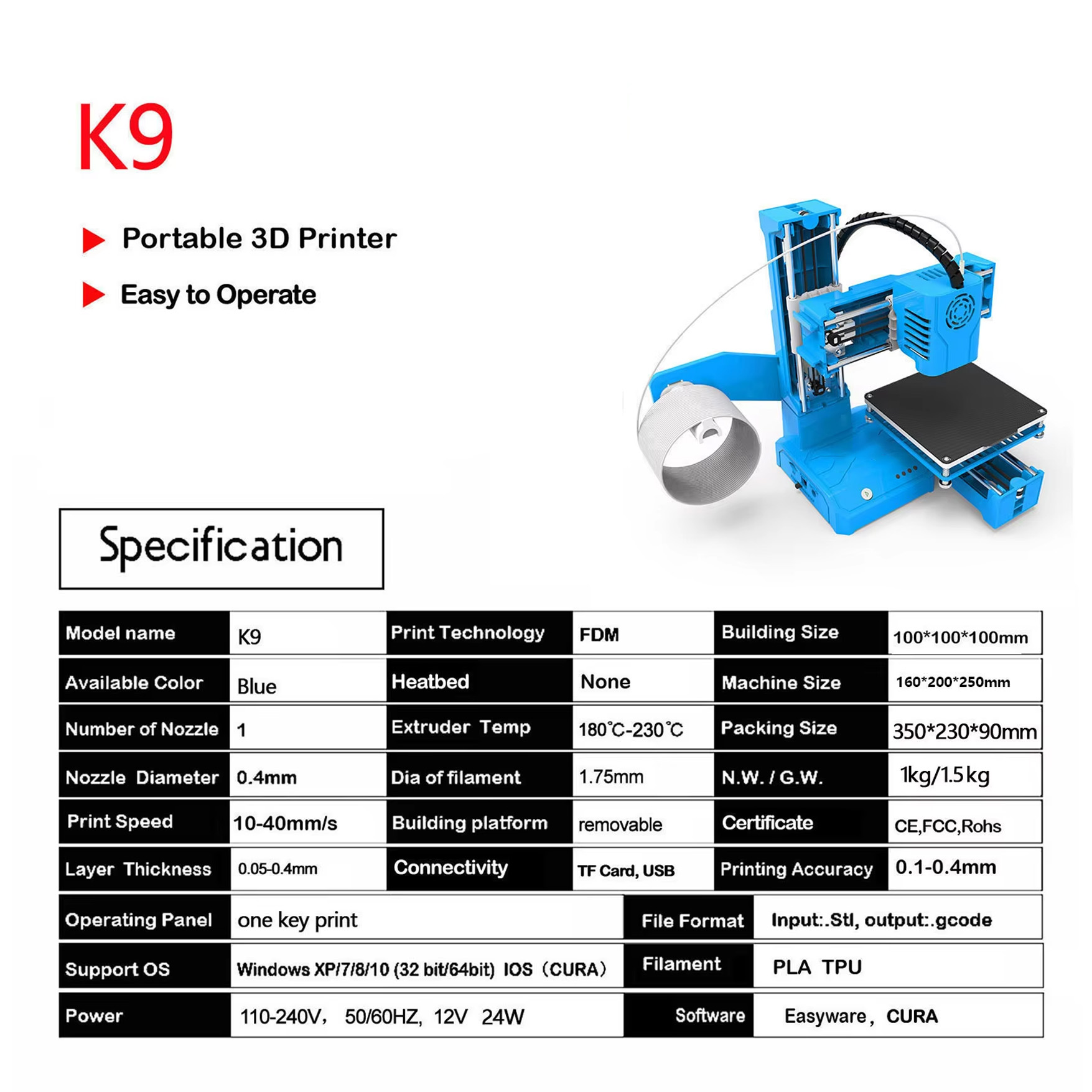 طابعة ثلاثية الأبعاد محمولة جد - مراجعة 3D Printing Software وسعره