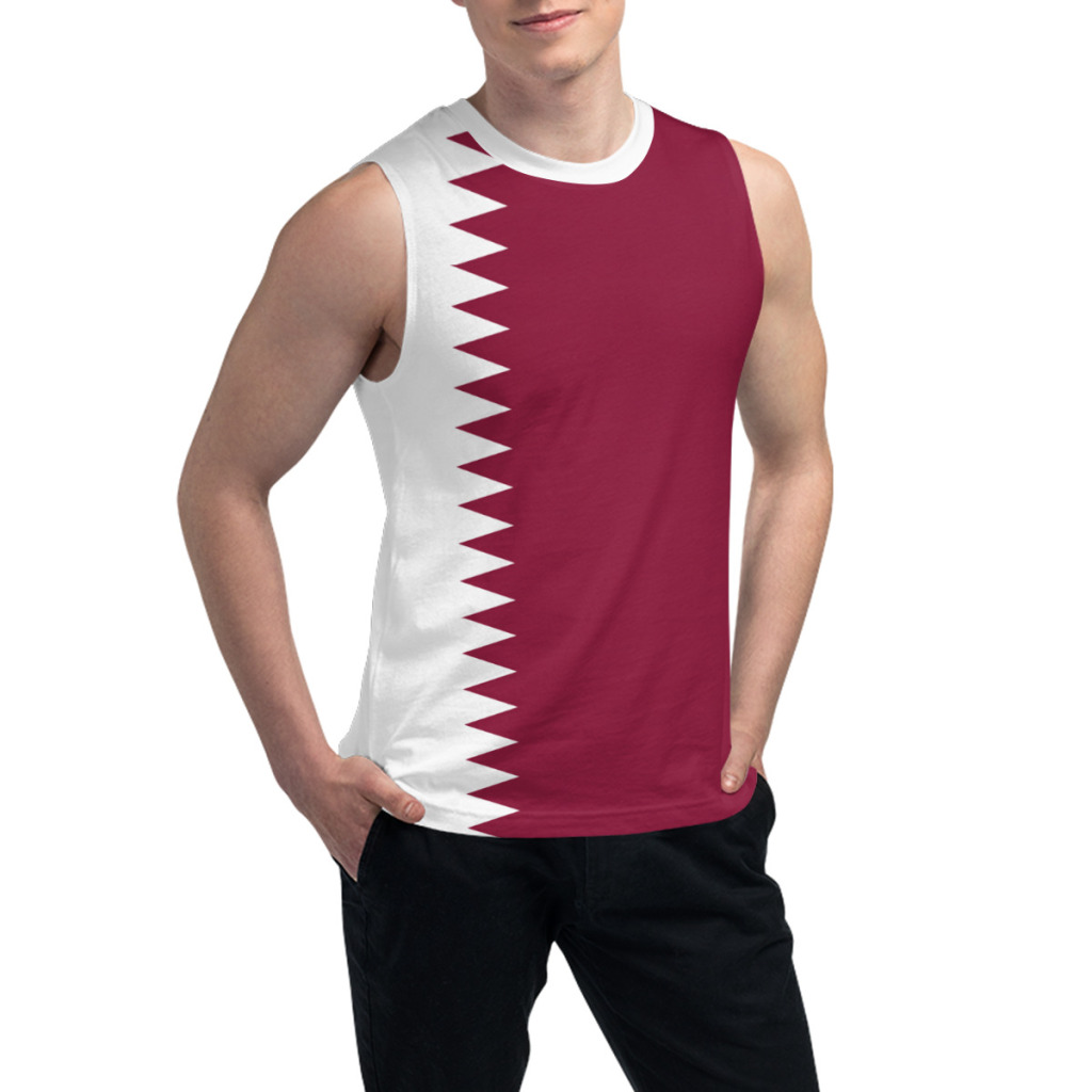 تي شيرت بدون أكمام بتصميم علم  - مراجعة 3D Printing Qatar وسعره