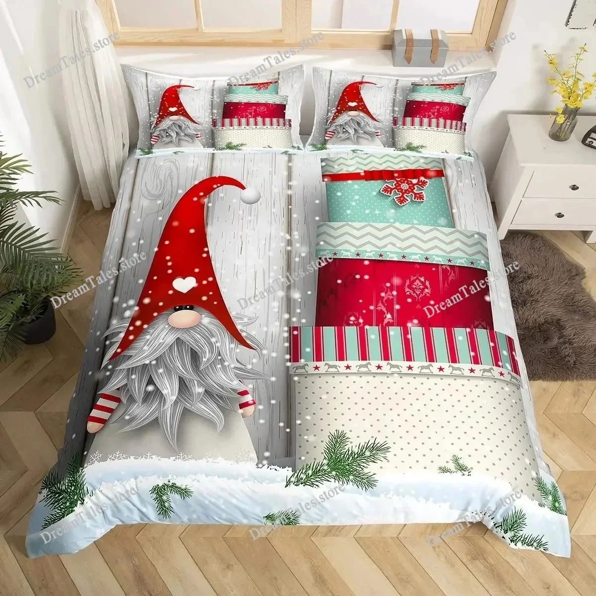 طقم غطاء لحاف بتصميم قزم الكري - مراجعة 3D Printing Xmas وسعره
