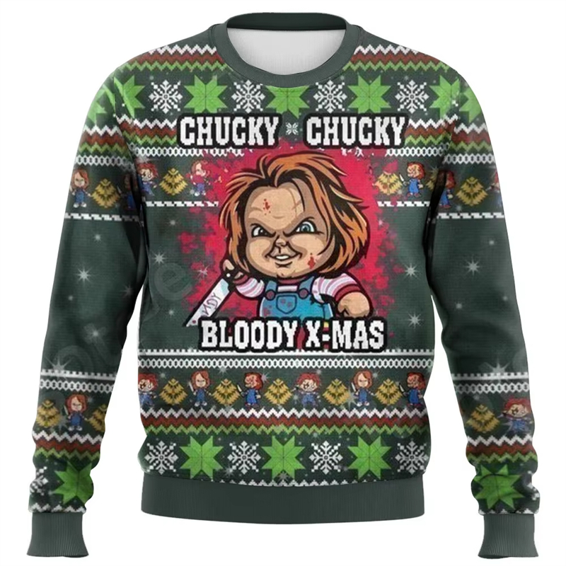 Fashion Chucky Graphic Ugly Ch - مراجعة 3D Printing Xmas وسعره